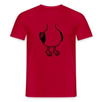 Couette de costume sans tête - T-shirt homme - rouge - Devant - AI Model Male 178 dark (178cm)