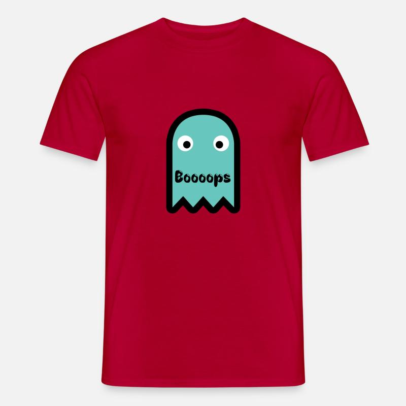 Ghost Boooooops - Männer T-Shirt - Rot