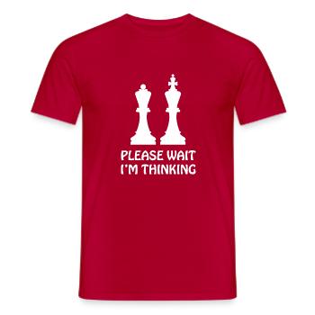 boardgame chess backgammon game night - Männer T-Shirt - Rot - Vorne - AI Model Male 178 dark (178cm)