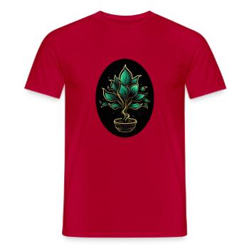 Plante magique - T-shirt homme - rouge - Devant - AI Model Male 178 dark (178cm)