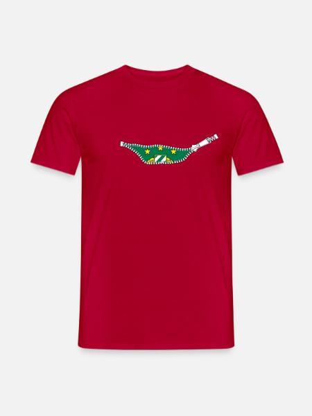 innerlich Grün Weiß Reißverschluss SCR Wien - Männer T-Shirt - Rot