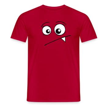 Cute Monster Face - Men's T-Shirt - red - Front - AI Model Male 178 dark (178cm)