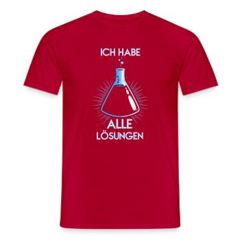 Chimie Chimiste Professeur de chimie Drôle de science - T-shirt homme - rouge - Devant - AI Model Male 178 dark (178cm)