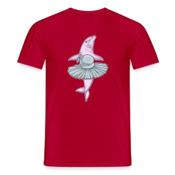 Danse ballerine du dauphin - T-shirt homme - rouge - Devant - AI Model Male 178 dark (178cm)