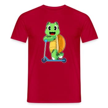 Scooter tortue - T-shirt homme - rouge - Devant - AI Model Male 178 dark (178cm)