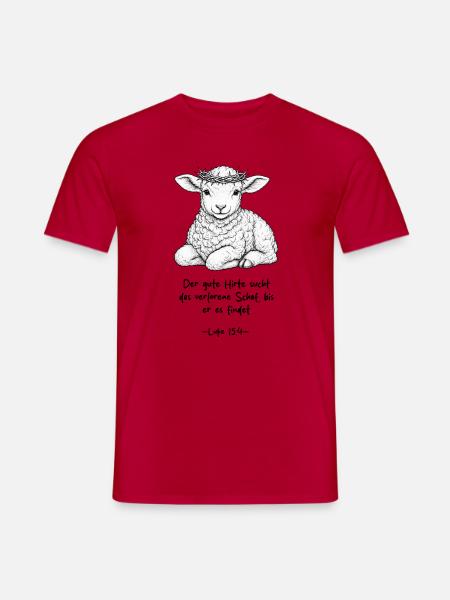 Lamm Gottes – Jesus Christus - Männer T-Shirt - Rot