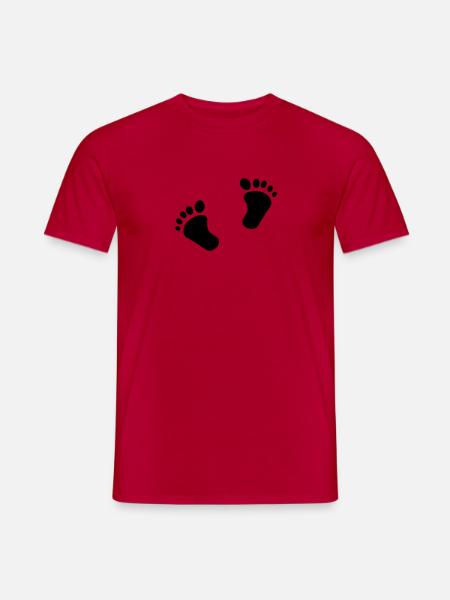 Babyfüße - Männer T-Shirt - Rot