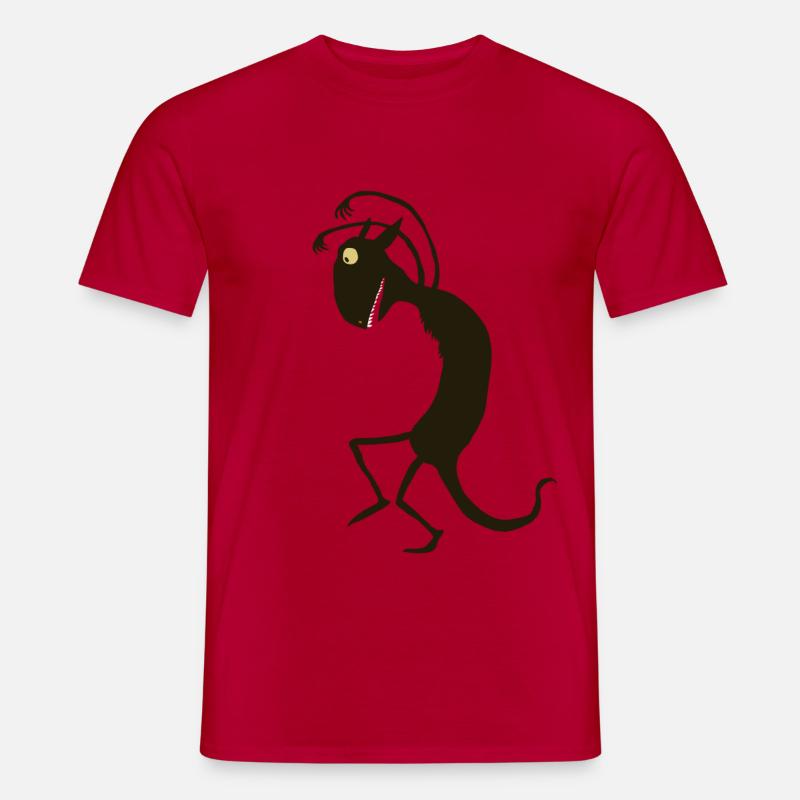 schleichendes Monster - Männer T-Shirt - Rot