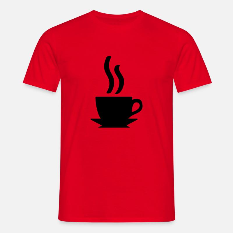 Kaffe oder Tee - Männer T-Shirt - Rot