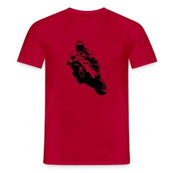 Superbike Wheelie - Männer T-Shirt - Rot - Vorne - AI Model Male 178 dark (178cm)