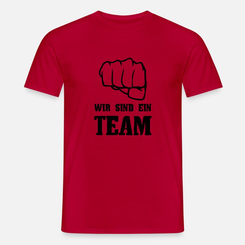 Wir sind ein Team - Männer T-Shirt - Rot