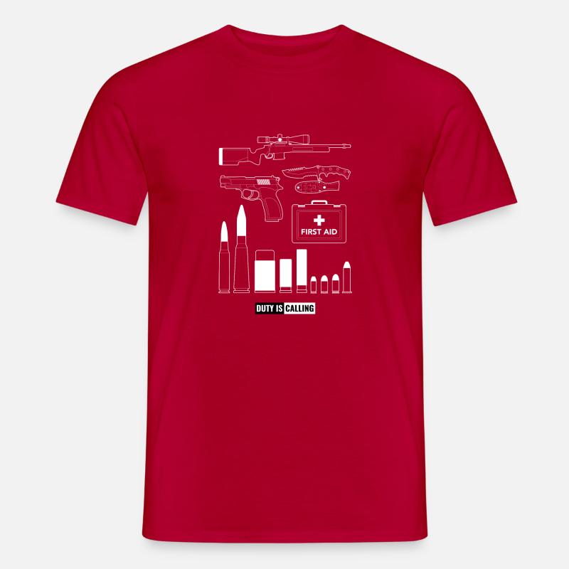 Duty is Calling - Männer T-Shirt - Rot