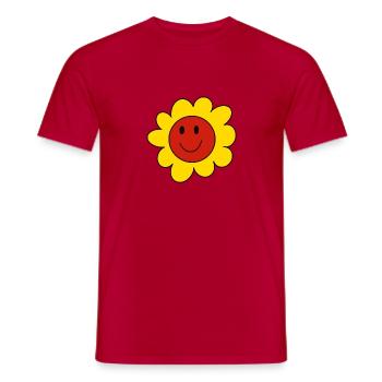 Sommer Sonne Blume Freunde Kinder Geschenk Tshirt - Männer T-Shirt - Rot - Vorne - AI Model Male 178 dark (178cm)