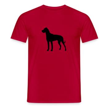 Deutsche Dogge - Männer T-Shirt - Rot - Vorne - AI Model Male 178 dark (178cm)