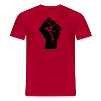 Revoliution - Männer T-Shirt - Rot - Vorne - AI Model Male 178 dark (178cm)
