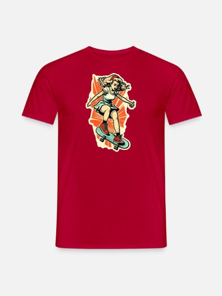 Skater Girl - Men's T-Shirt - red