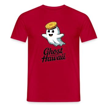 Ghost Hawaii - Men's T-Shirt - red - Front - AI Model Male 178 dark (178cm)