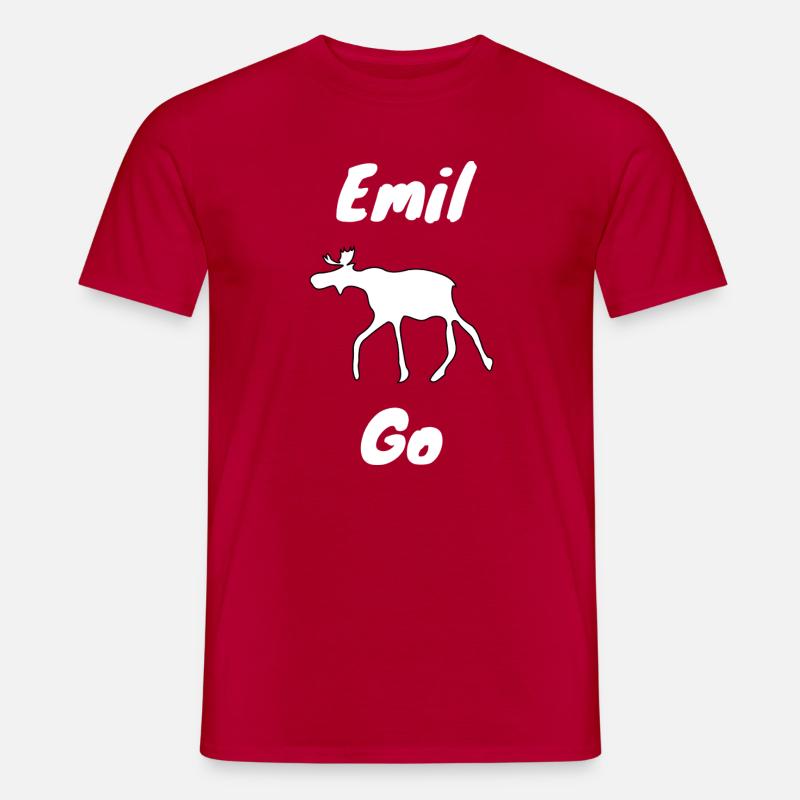 Emil the Elk withe - Men's T-shirt - red