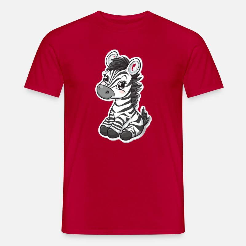 Zebra - Männer T-Shirt - Rot