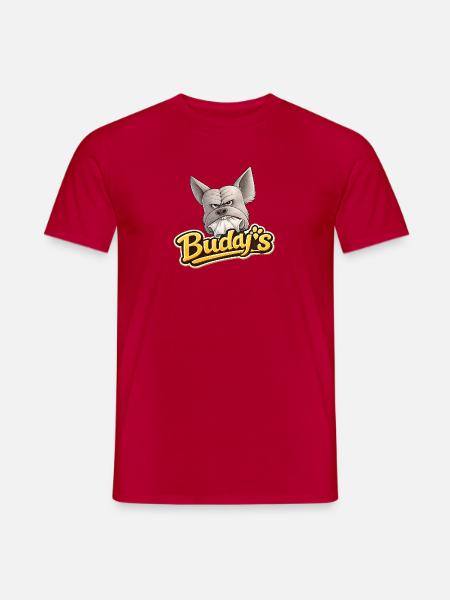 Buddy's Bulldog Logo - Men's T-Shirt - red