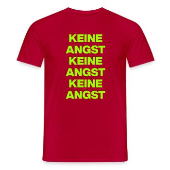 KEINE ANGST NIE WIEDER IST JETZT GRÜN NO NZS / AFD - Männer T-Shirt - Rot - Vorne - AI Model Male 178 dark (178cm)