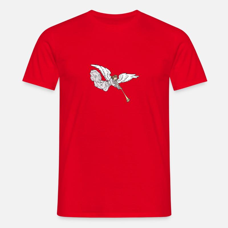 Fantasy Engel Lied Trompete - Männer T-Shirt - Rot