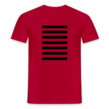 White Lands Streifen Muster - Männer T-Shirt - Rot - Vorne - AI Model Male 178 dark (178cm)