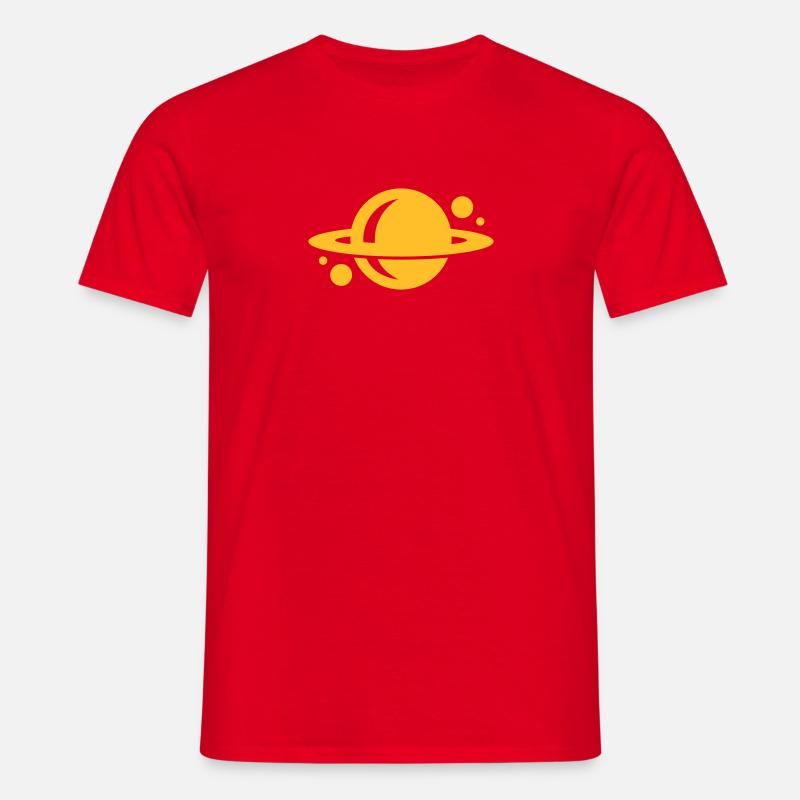 planet - Männer T-Shirt - Rot