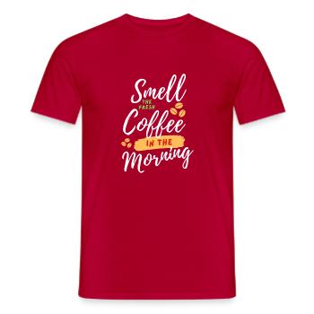 Fresh Coffee - Men's T-Shirt - red - Front - AI Model Male 178 dark (178cm)