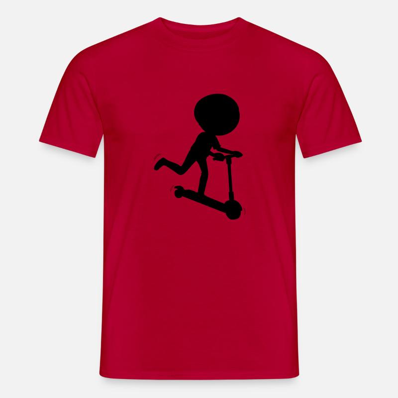 E-Scooter Roller Scooter - Männer T-Shirt - Rot