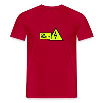 Elektriker - Männer T-Shirt - Rot - Vorne - AI Model Male 178 dark (178cm)