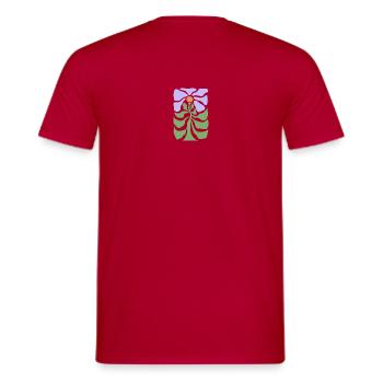 Flower graphic - T-shirt homme - rouge - Dos - AI Model Male 178 dark (178cm)