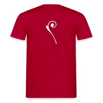 Rod - Ornament - Vectorgraphic white - Men's T-Shirt - red - Back - AI Model Male 178 dark (178cm)