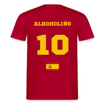 Alkoholino 10 Spanien - Mallorca Trikot - Männer T-Shirt - Rot - Hinten - AI Model Male 178 dark (178cm)