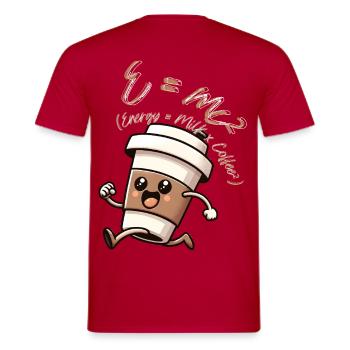 E-mc2 - Männer T-Shirt - Rot - Hinten - AI Model Male 178 dark (178cm)