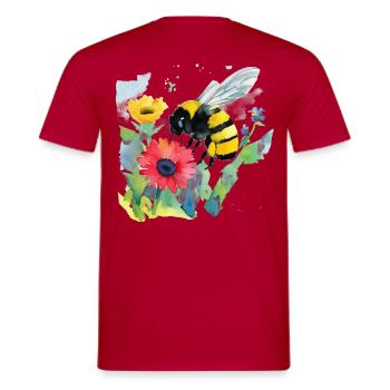 Bombo - T-shirt uomo - rosso - Retro - AI Model Male 178 dark (178cm)