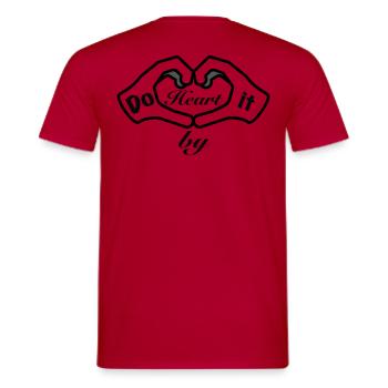 DoItByHeart - T-shirt homme - rouge - Dos - AI Model Male 178 dark (178cm)