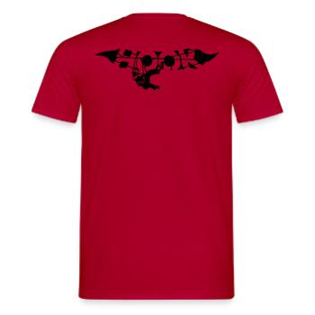 raccourci - Männer T-Shirt - Rot - Hinten - AI Model Male 178 dark (178cm)