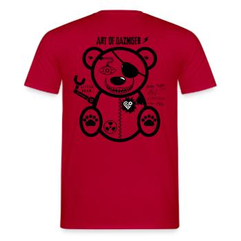 Kleiner Bär - Männer T-Shirt - Rot - Hinten - AI Model Male 178 dark (178cm)