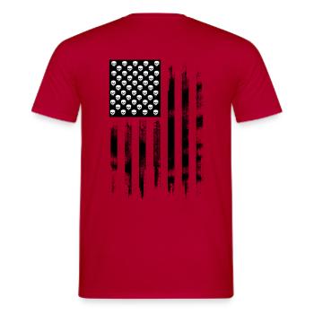 Skull - Männer T-Shirt - Rot - Hinten - AI Model Male 178 dark (178cm)