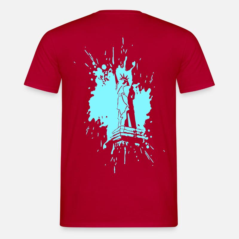 Freiheitsstatue in a Splash > Vectorgraphic - Männer T-Shirt - Rot