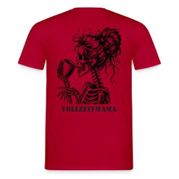 Full-time mom - Men's T-Shirt - red - Back - AI Model Male 178 dark (178cm)