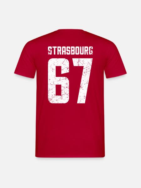 Strasbourg 67 Frankreich Kennzeichen - Männer T-Shirt - Rot
