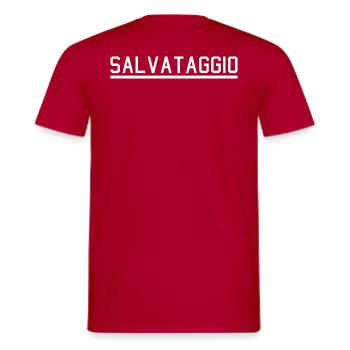 Salvataggio Maitre Nageur Premiers Secours - T-shirt homme - rouge - Dos - AI Model Male 178 dark (178cm)