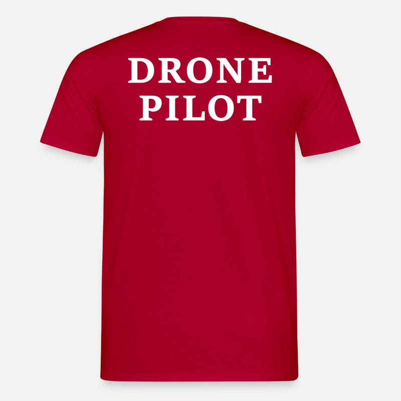drone pilot logo white - Männer T-Shirt - Rot