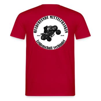 Logo_Hintergrund_weiß - Männer T-Shirt - Rot - Hinten - AI Model Male 178 dark (178cm)