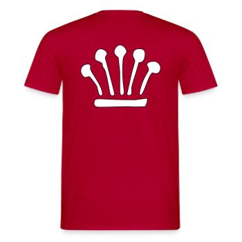 Ornament 4 - Vectorgraphic white - Men's T-Shirt - red - Back - AI Model Male 178 dark (178cm)