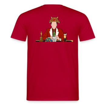 Office mit Michael - Christmas in the Office - Männer T-Shirt - Rot - Hinten - AI Model Male 178 dark (178cm)