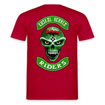 basques riders - Men's T-Shirt - red - Back - AI Model Male 178 dark (178cm)