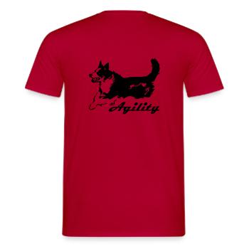 Agility - Men's T-Shirt - red - Back - AI Model Male 178 dark (178cm)